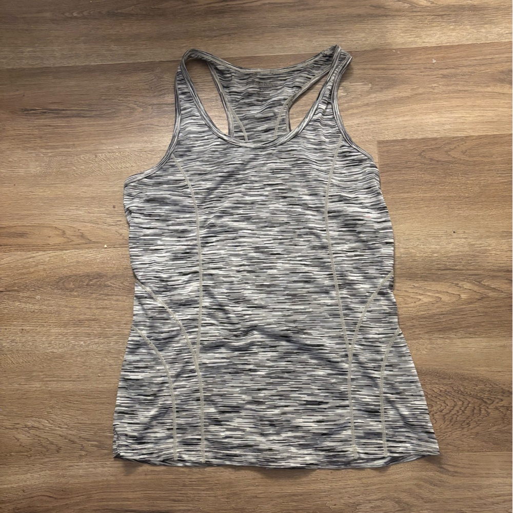 Reebok Women's Black and Gray Tank Top